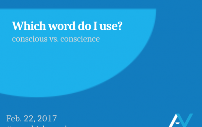 Conscious vs. conscience
